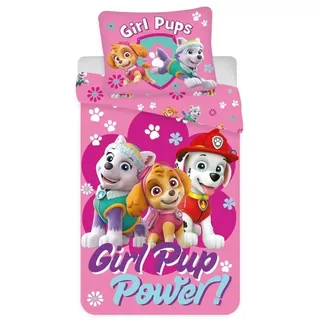 Babybettwäsche Paw Patrol Baby- Bettwäsche Set "Girl Pup Power!" 100 x 135 cm, BrandMac, 2 teilig rosa