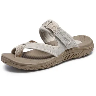 Skechers Damen Reggae-Trailway Flip Slop Sandalen Flop, Beige (natur), 38 EU - 38 EU