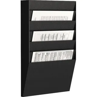 Paperflow Wandprospekthalter A4 6 Fächer 31,1 x 7,9 x 50,2 cm 1 St. Schwarz
