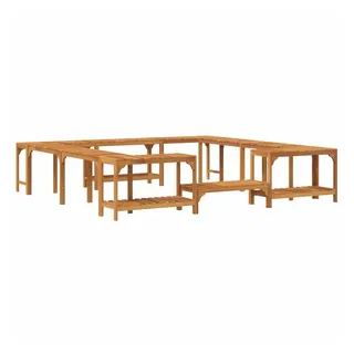 vidaXL Quadratische Outdoor Hot Tub Umrandung braun 250 x 250 cm