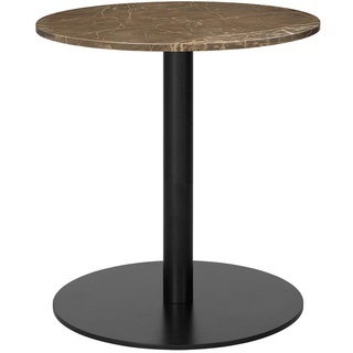 Gubi Table 1.0 Couchtisch rund Ø60cm Marmor braun