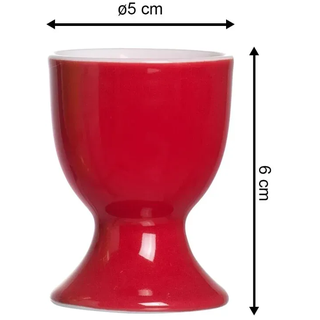 Eierbecher Doppio 6er Set - Name - Rot
