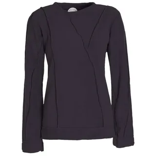 Vishes Fleecepullover Damen warmer Winterpullover Fleecepullover Eco-Fleece Patchwork Style schwarz 42