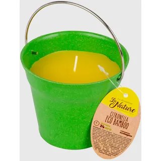 La Briantina Citronella Kerze Eco Bambus, umweltfreundlich, 14 Stunden Brenndauer, zufällige Farbe