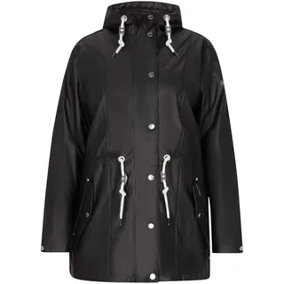 Schmuddelwedda Damen Curvy Regenmantel, Schwarz, 50/52 - 50-52
