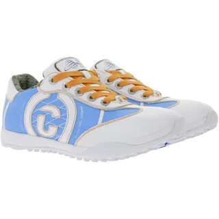 DUCA DEL COSMA Klm Open Unisex Golf-Schuhe mit Bootie-System Echtleder-Schuhe Sport-Schuhe 120981-20 Weiß/Blau - 39