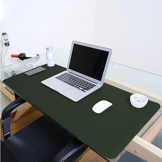 EURHOWING Wasserdichte Schreibtischunterlage, Büro-Laptop-Schreibtischunterlage, PU-Leder-Schreibtischunterlage, Schreibtisch-Schreibunterlage mit doppeltem Verwendungszweck(Grün,120 x 60cm)