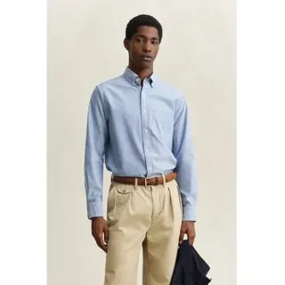 Gant für Herren. 3250255 Blaues Oxford-Hemd Regular Fit Archive (M), Lässig, Baumwolle, Klassisch, Langarm