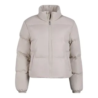 Winterjacke URBAN CLASSICS "Urban Classics Damen Ladies Short Peached Puffer Jacket" Gr. 5XL, beige (wetsand) Damen Jacken Winterjacken
