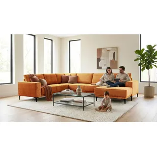OTTO home Wohnlandschaft Mikrofaser U-Form 3-Sitzer Rot