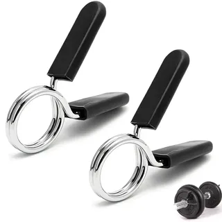 AEIOPRS 2 Pcs Hantelstange Federverschluss 30mm Gewicht Hebel-Klemmen für Hanteln Gewichtheben Hantelbefestigung