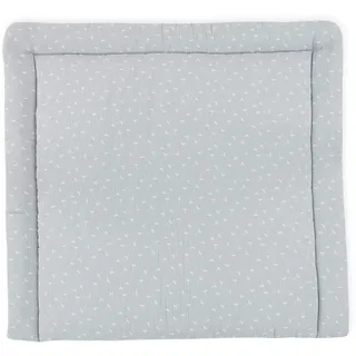 KraftKids Wickelauflage in Musselin grau Pusteblumen, Wickelunterlage 85x75 cm (BxT), Wickelkissen