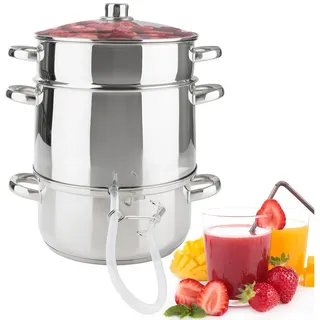 Arebos Dampfentsafter 15L Edelstahl silber