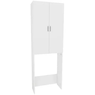 Vicco Waschmaschinenschrank Martha, Weiß, 64 x 190 cm, Badschrank, Hochschrank