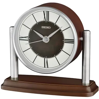 Seiko Tischuhr Quarzuhr, Wohnzimmer, Esszimmer, Büro, Arbeitszimmer braun