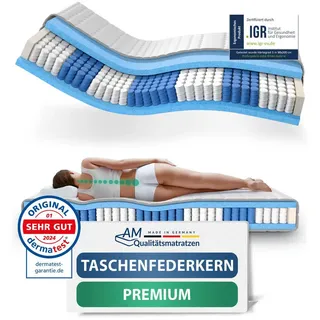 AM Qualitätsmatratzen Premium 7-Zonen TFK 140 x 200 cm H3