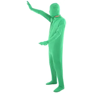 flexman Disappearing Man Body Suit, Grüner Milchseide Greenscreen Ganzbodysuit für Fotografie, Film, Video (170cm)