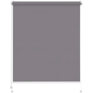 Rettika Sichtschutz Rollo ohne Bohren - Silber, Breite: 120cm, Höhe 220 - Rollos für Fenster ohne Bohren, Fenster rollos für innen, Jalousien zum Klemmen, Klemmrollo