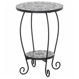 GAUTZSCH Blumentisch in matt schwarz, dunkelgrau - 41x59x41 (BxHxT) grau|schwarz