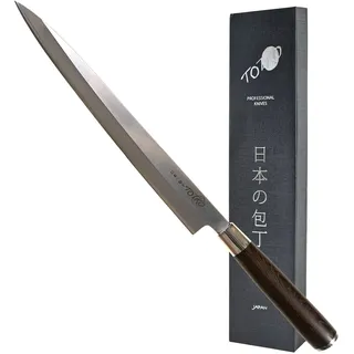Totiko Japan Knives, Linkshänder Messer - professionelles Japanisches Küchenmesser - Sashimi YANAGIBA Sakai Messer mit 27 cm Klinge - 9 inch