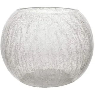 Transparente Craquelé-Kugelvase aus Glas - Rond Verre Lou De Castellane