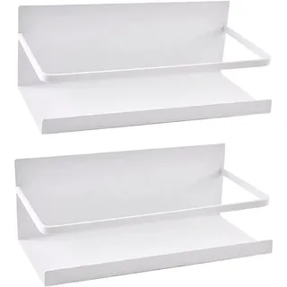 Kühlschrankablage, 2-teiliges Magnetisches Gewürzregal, Platzsparender Kühlschrankorganizer Für Die Küche (weiß)