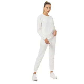 RedBridge Jogginganzug Sweatshirt mit Sweatpant Premium Basic (Set, 2-tlg) weiß L