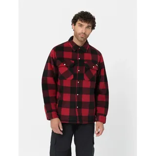 Funktionshemd DICKIES "Dickies Workwear Hemden PORTLAND SHIRT", Herren, Gr. M, Normalgrößen, rot, Flanell, Oberstoff: 100% Polyester. Füllung: 100% Polyester, Hemden
