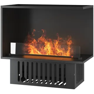 Infire Elektrokamin INVAPO Inside Rechts offen Elektrokamineinsatz, Wasserdampfkamin mit 3D Flammeneffekt 800 cm