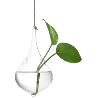 KAREN66 Hängen Glas Vase Geometrische Hängevase Pflanze Hydroponik Glasvase Hängendes Blumenvase Terrarium Dekovase (D, One Size)