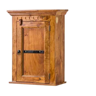 MASSIVMOEBEL24.DE Hängeschrank 52 x 24 x 69 cm Braun/Bronze