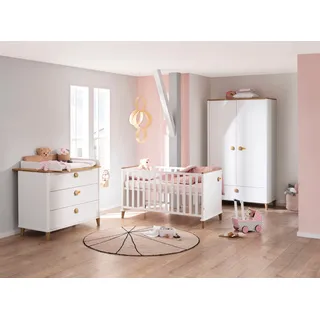 Babymöbel-Set STEIFF BY PAIDI ""Lotte & Fynn", Steiff by PAIDI" Schlafzimmermöbel-Sets weiß (weiß, eiche massiv) Baby Baby-Bettsets