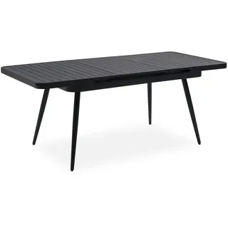 Idimex Sunny Gartentisch 150-200 x 78 x 77 cm Schwarz