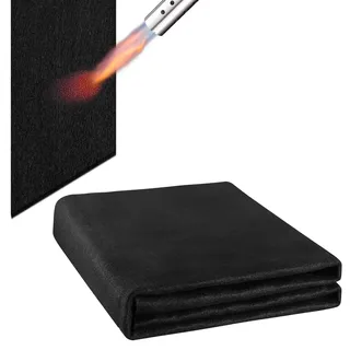 Feuerfeste Unterlage 100cm x 100cm Feuerschutzmatte Feuerfeste Matte | Carbonfilz Hitzeschutzmatte Hitzebeständig bis 982 °C Hitzebeständige Unterlage für Grill Schweißen Kamin Rasen Camping