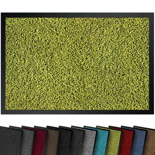 comflor Hochwertige Fußmatte Grün 90x150 groß für Innen & Außen - Schmutzfangmatte rutschfest, waschbar & wetterfest - Fussmatte für Eingangsbereich & Aussenbereich - Läufer Flur dünn