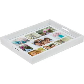 ZEP Photo Tray white 45x35 Holz Fototablett 9 Bilder
