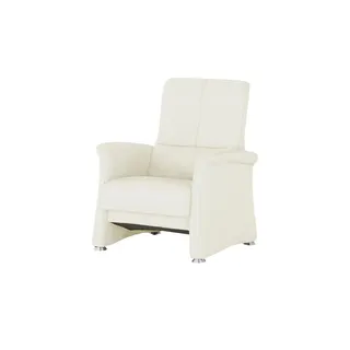 HIMOLLA Fernsehsessel 6001 Leder 81 x 98 x 86 cm Creme mit Kopfteil