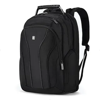 LEVEL8 Handgepäck Rucksack Laptoptasche15,6 Zoll, 30L Reiserucksack Schulrucksack Herren Damen, Weekender Business Reisen, Schwarz