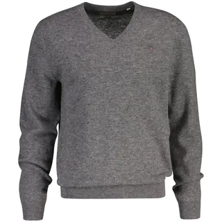 GANT Herren Strickpullover, V-Neck, Wolle - EXTRAFINE LAMBSWOOL V-NECK Grau Melange M