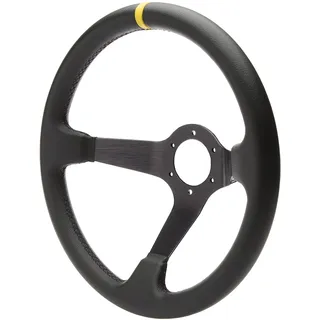 Simoni Racing CAR/350P Sportlenkrad schwarz | Schwarz Ökoleder