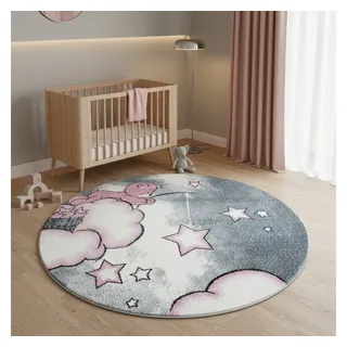 KADIMA DESIGN TASNA Kinderteppich Ø 160 cm Pink