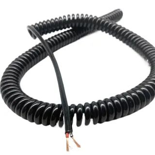 CYJAZNHH Teleskop-Draht-Spiralkabel, Spiralkabel, 2-adrig, 0,75 mm2, Federdraht, mehrere Größen(Stretch 1 Meter)