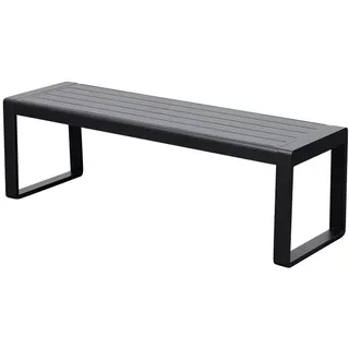 Bank Hocker Toledo 138 x 41,5 x 44 cm - Hocker Bank aus Aluminium, Anthrazit - praktische Gartenbank - Alubank für Terrasse  & Balkon