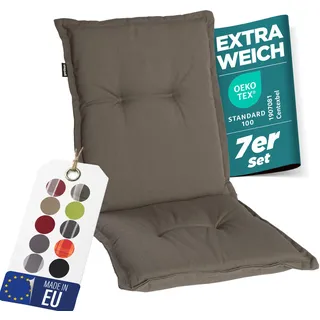 gardisun Gartenstuhlauflagen Niedriglehner, 7er Set, Taupe