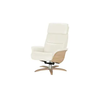 Nils Olsen Relaxsessel Balance Leder 80 x 112 x 121 cm Weiß mit Relaxfunktion