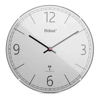 MEBUS Funkwanduhr 30,0 cm 12986 grau