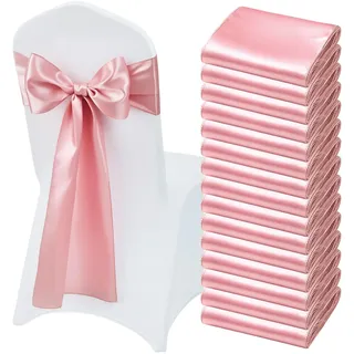 Vevor Stuhlschärpen mit Schleifen 275 cm 50 St. Roségold