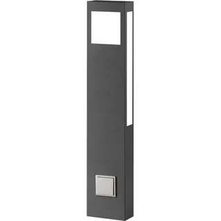 CMD Wegeleuchte Edelstahl 80 cm mit Steckdose 18W 2070 lm anthrazit