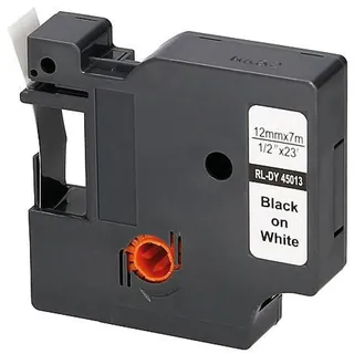G&G Schriftband 12mm/7m, komp. zu 45013/S0720530, schwarz auf weiß