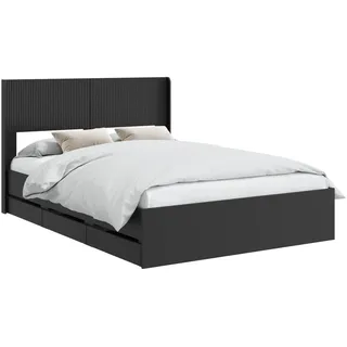 vidaXL Bettgestell 160 x 200 cm Schwarz